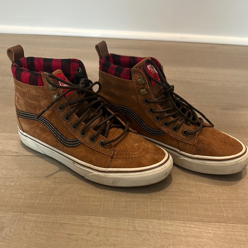 Vans Brown sk8-hi High-Top Sneakers 6.5m / 8w